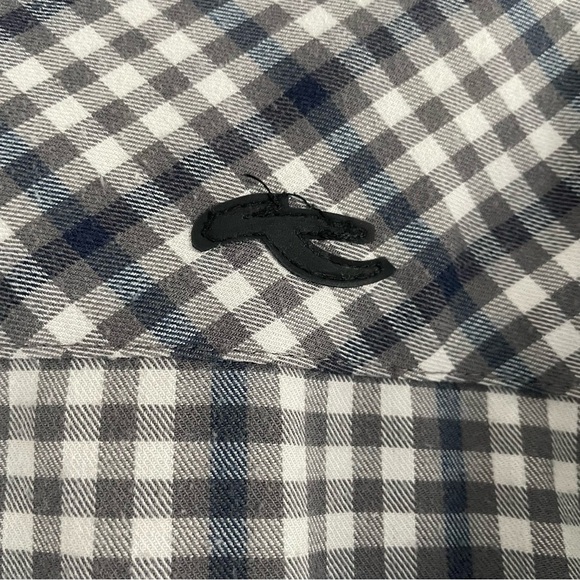 Lacoste Men’s Pebble Rock Gray Plaid Button Down Circle Shirt 20668 - Picture 8 of 10